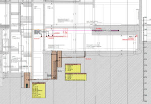 Referenzbild der Arbeit von der reu gmbh beim Neubau Annex auf dem Postareal Baden.